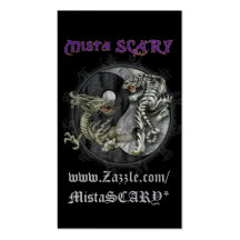 Mista SCARY Dragon Tiger Yin- Yang... - Customised Business Card Templates