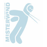 MISTER WIND light blue stencil t-shirt
