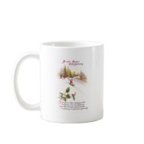Mistletoe and Sledders Vintage Christmas Coffee Mugs