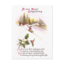 Mistletoe and Sledders Vintage Christmas Postcards