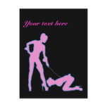 Mistress and femsub Boot Lick Post Cards postcards