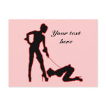 Mistress and femsub Boot Lick Post Cards postcards