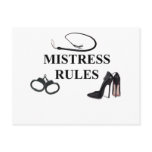 MISTRESS RULES postcards