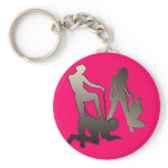 Mistress with femslave Silhouette keychains