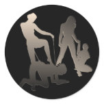 Mistress with femslave Silhouette stickers