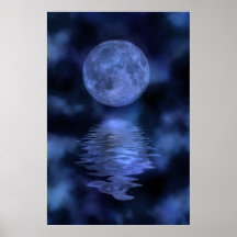 Misty blue moon posters