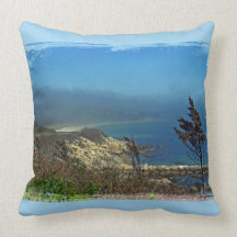 Misty Morning at Nobska Point - Cape Cod MA Pillow