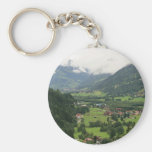 Misty morning in the Alps Key Chain