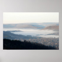 Misty Morning in Wellsville, NY Posters