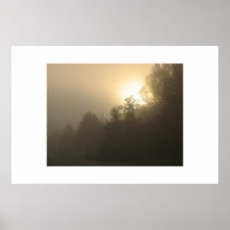 Misty morning poster