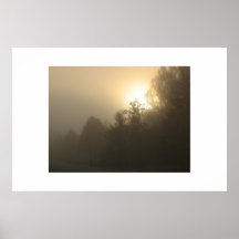 Misty morning poster