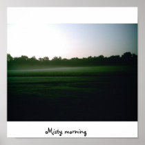 Misty morning posters