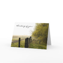 Misty Morning Thinking of You Greeting Card