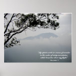 Misty Mountains/Nature Inspirational Poetry Poster