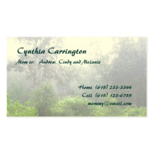 Misty Pond Mummy Business Card Template