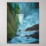 Misty Waterfalls By: LMowens Poster