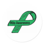 Mito ribbon round stickers
