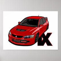 Mitsubishi EVO IX MR Poster