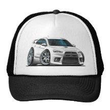 Mitsubishi Evo White Car Hats