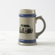 Mitsubishi Evo White Car Mug