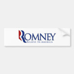 Mitt Romney 2012 Believe in America Bumper Stickers