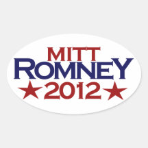 Mitt Romney 2012 Oval Sticker