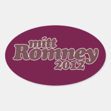 Mitt Romney 2012 Oval Sticker