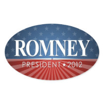 Mitt Romney 2012 Oval Sticker