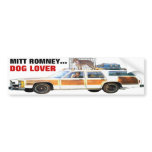 MITT ROMNEY... DOG LOVER BUMPER STICKER bumper stickers