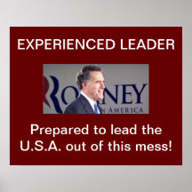 Mitt Romney Experienced Leader Posters