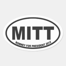 Mitt Romney For President 2012 Oval Stickers