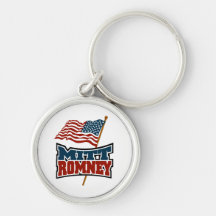 Mitt Romney Patriotic Key Chain
