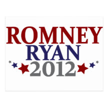 Mitt Romney Paul Ryan 2012 Post Cards