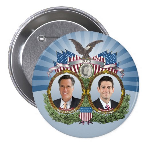 Mitt Romney Paul Ryan Jugate Pin