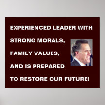Mitt Romney Photo Poster