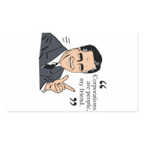 Mitt Romney Quotes colour Rectangular Sticker