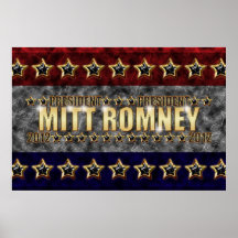 Mitt Romney Stars and Stripes. Print