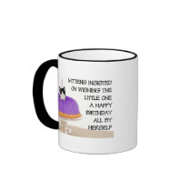 Mittens' birthday greeting mug