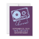 Mix tape of Love Save the Date Announcements invitations