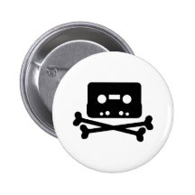 Mix Tape Pirate Pinback Buttons