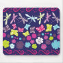 Mixed art on navy mouse mat