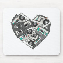 Mixed Feelings Cassette Tape Heart Mouse Pad