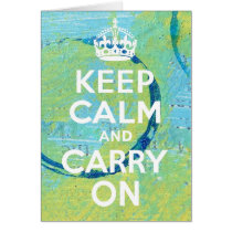 Mixed Media Abstract Keep Calm and Carry On cards