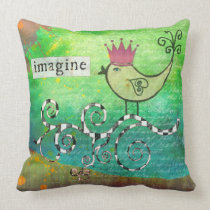 Mixed Media Altered Art Collage Imagine pillows