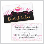 mixing bowl whisk baker pastry chef business card business cards