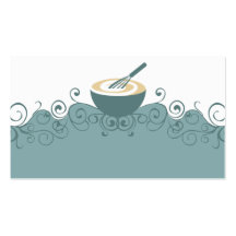 mixing bowl whisk baker pastry chef business card