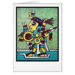 mixtec warrior print card