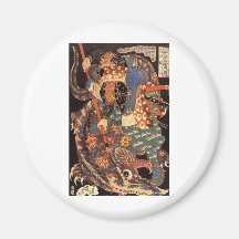 Miyamoto Musashi Ink Painting Refrigerator Magnets