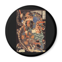Miyamoto Musashi Painting c. 1800's Refrigerator Magnet