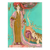Mlle Marnac by George Barbier Postcards